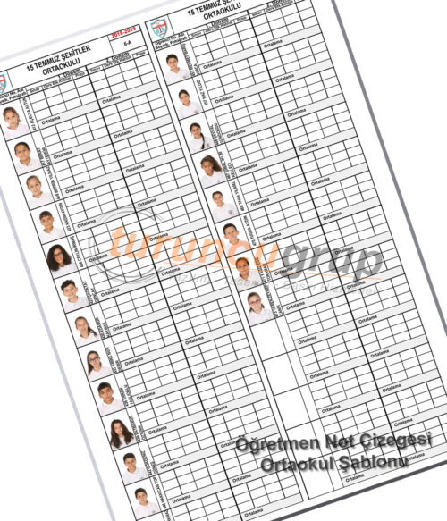 Öğretmen Not Çizelgesi Ortaokul